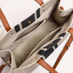Canvas Shoulder Bag Crossbody Bag Large Capacity