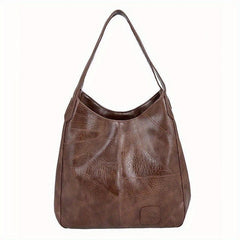 Vintage Tote Bag Solid Shoulder Bag Women's Work Bag
