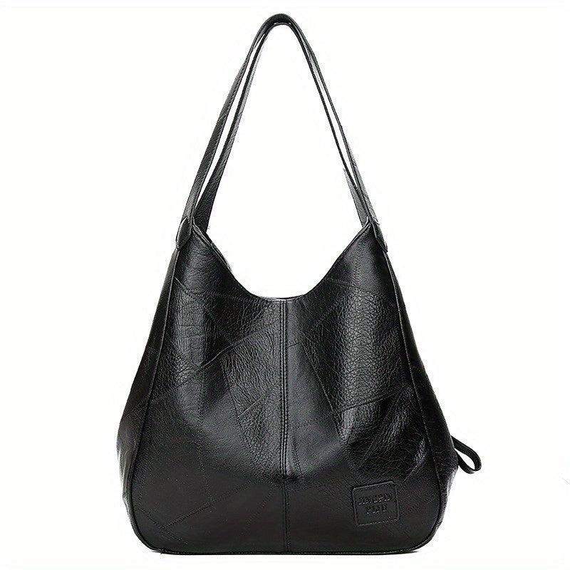 Vintage Tote Bag Solid Shoulder Bag Women's Work Bag