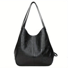 Vintage Tote Bag Solid Shoulder Bag Women's Work Bag