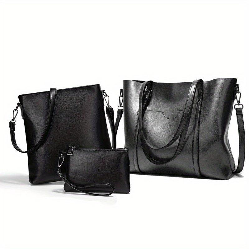 Soft Leather Tote Bag Large Capacity Casual Shoulder Crossbody Bag