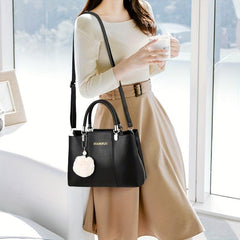 Women's Pom Pom Tote Shoulder Bag Large Capacity All Match Bag