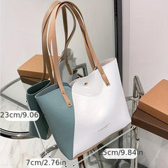 Large Capacity Tote Retro Satchel Bag & Shoulder Bag