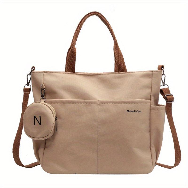 Canvas Tote Bag With Coin Purse Large Capacity Crossbody Bag Handbag Set