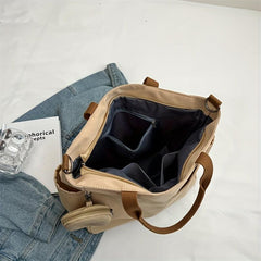 Canvas Tote Bag With Coin Purse Large Capacity Crossbody Bag Handbag Set