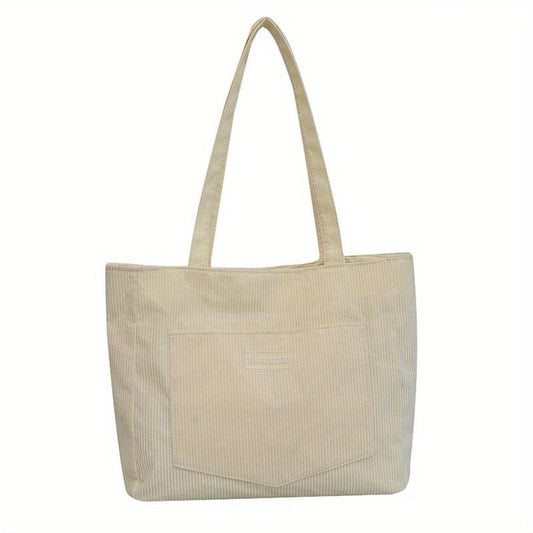 Large Capacity Corduroy Tote Bag Vintage Handbag