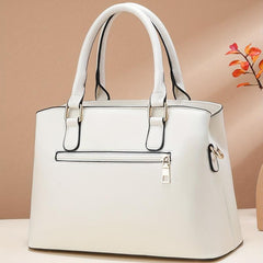 Double Handle Satchel Crossbody Bag with Pendant