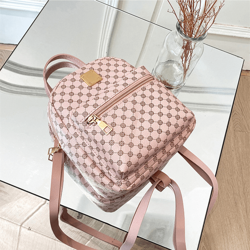 Vintage Pattern Backpack Zipper Rucksack for Travel