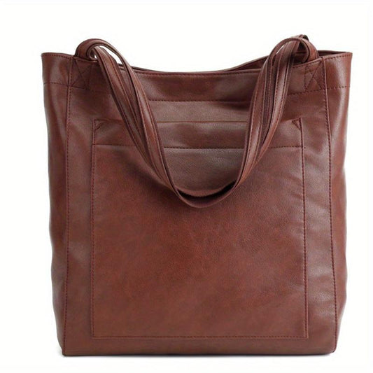 Large Capacity Vintage Tote Shoulder Bag for Work