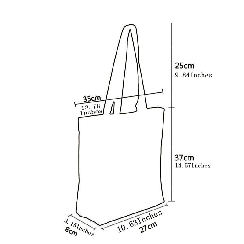 Cartoon Owl Canvas Bag Foldable Shoulder Lightweight Shopper Bag