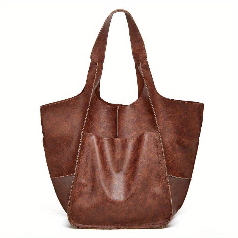 Soft Leather Women Handbag Large Capacity Casual Shoulder Tote Bag