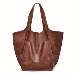 Soft Leather Women Handbag Large Capacity Casual Shoulder Tote Bag