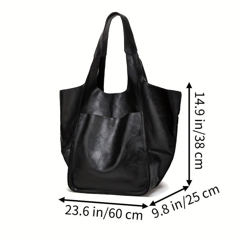 Soft Leather Women Handbag Large Capacity Casual Shoulder Tote Bag