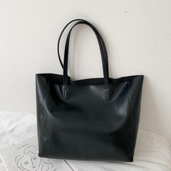 Women's Minimalist Tote Bag Large Capacity Solid Bag For Work