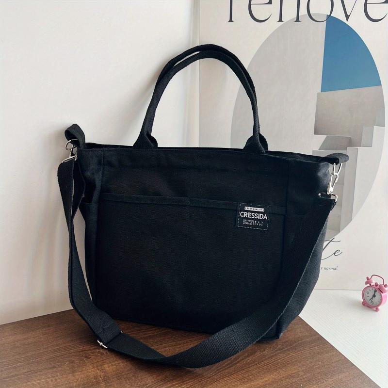 Large Capacity Canvas Tote Bag Minimalist Casual Shoulder Bag