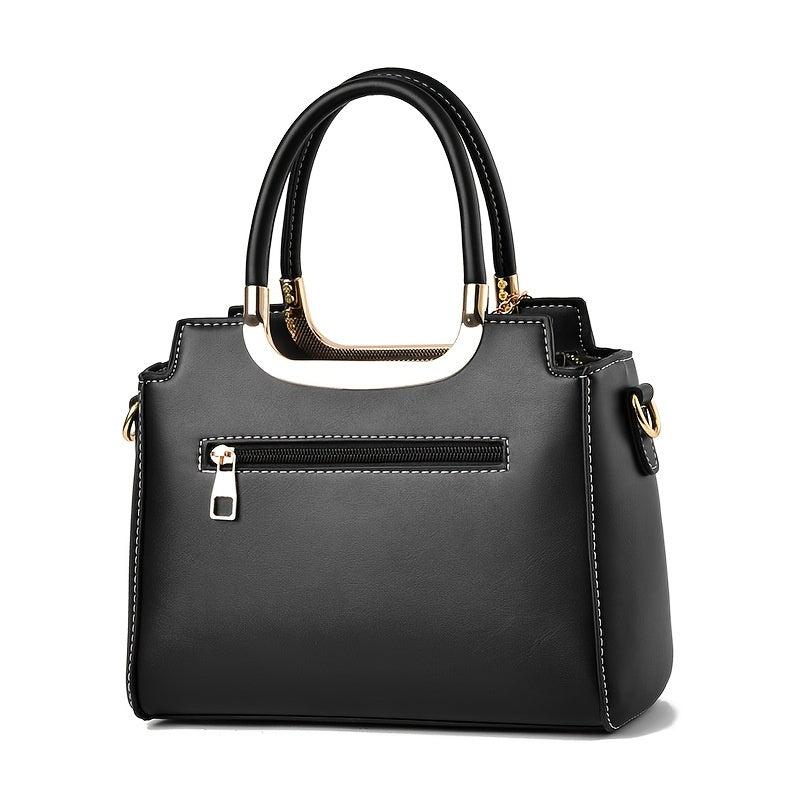 Womens Satchel Bag with Scarf Decor Tote Shoulder Bag