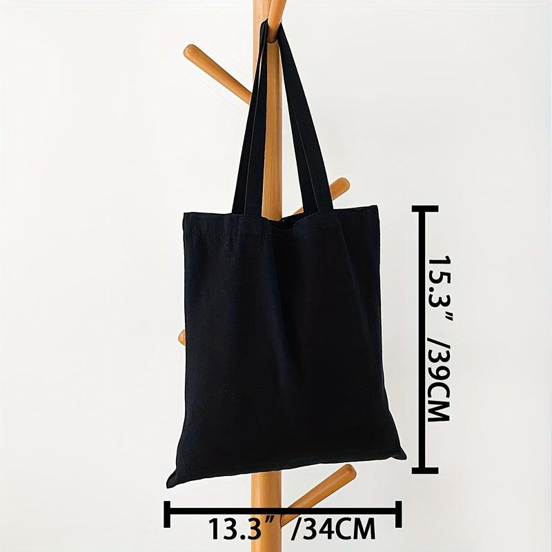 Canvas Tote Bag Reusable Grocery Shopping Bag Portable Shoulder Bag