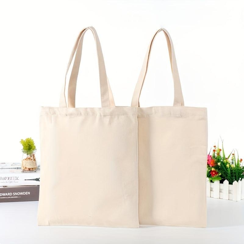Canvas Tote Bag Reusable Grocery Shopping Bag Portable Shoulder Bag