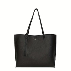 Stylish Tote Bag with Tassel Decor for Women