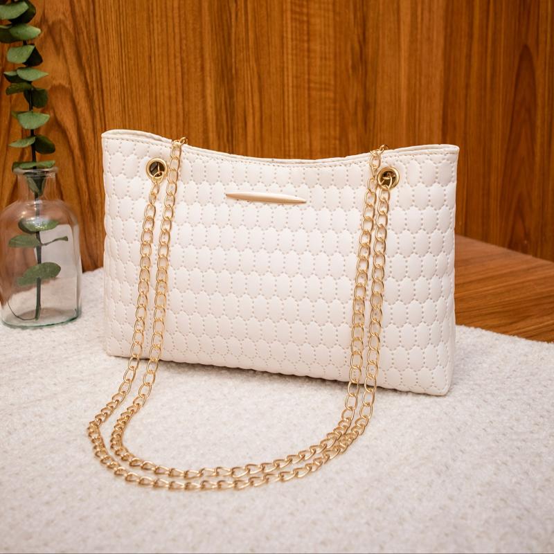 Quilted Tote Bag Crossbody Shoulder Bag for Shopping