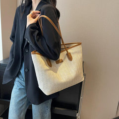 Boho Style Straw Shoulder Bag for Travel Vacation