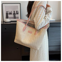 Boho Style Straw Shoulder Bag for Travel Vacation