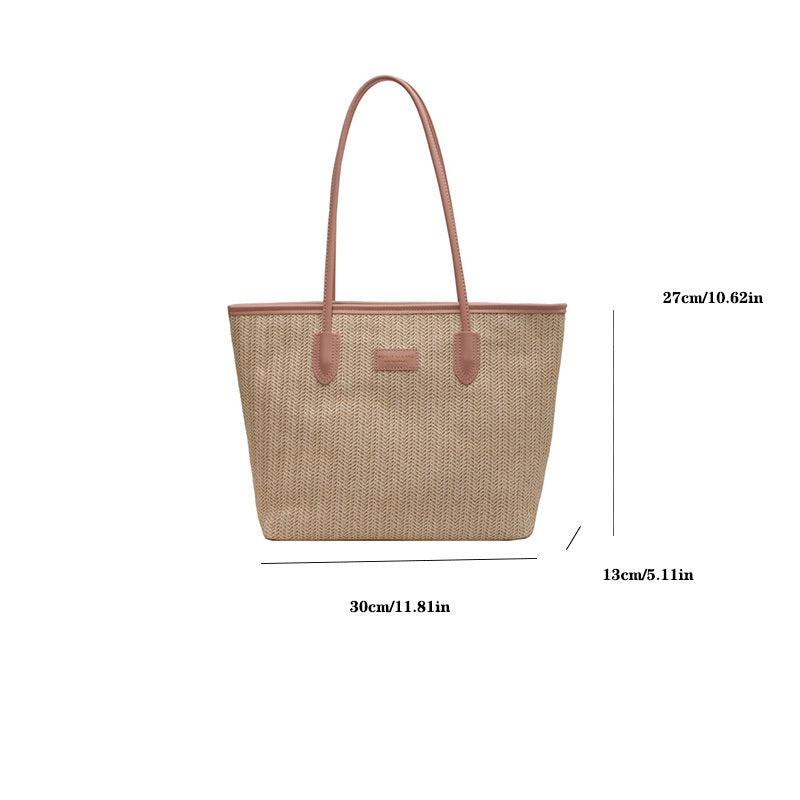 Boho Style Straw Shoulder Bag for Travel Vacation