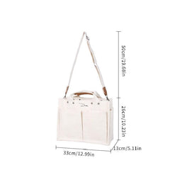Large Capacity Canvas Crossbody Satchel Bag
