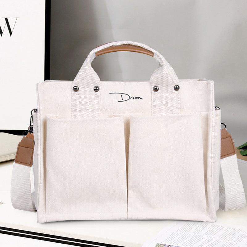 Large Capacity Canvas Crossbody Satchel Bag