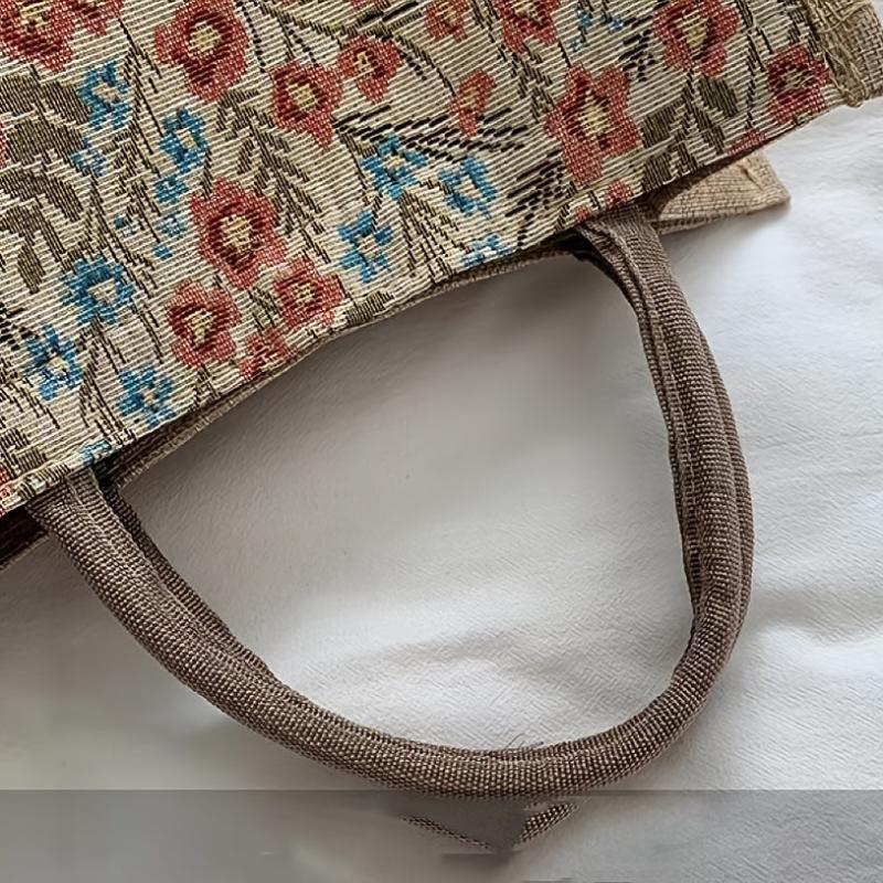 Floral Pattern Tote Handbag Large Capacity Bag