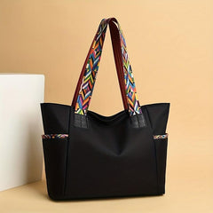 Large Capacity Casual Tote Bag Waterproof Zipper Shoulder Handbag