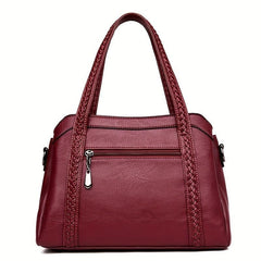 Vintage Large Capacity Tote Bag Top Handle Satchel Handbag