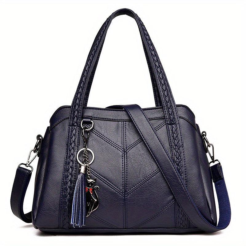 Vintage Large Capacity Tote Bag Top Handle Satchel Handbag