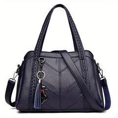 Vintage Large Capacity Tote Bag Top Handle Satchel Handbag