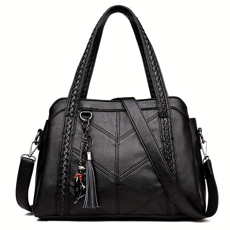 Vintage Large Capacity Tote Bag Top Handle Satchel Handbag