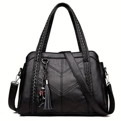 Vintage Large Capacity Tote Bag Top Handle Satchel Handbag