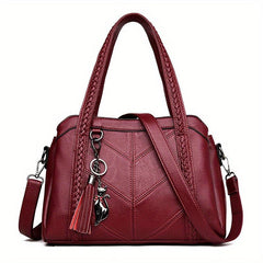 Vintage Large Capacity Tote Bag Top Handle Satchel Handbag
