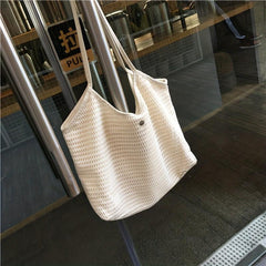 Minimalist Mesh Hobo Bag Large Capacity Shoulder Tote Bag