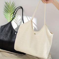 Minimalist Mesh Hobo Bag Large Capacity Shoulder Tote Bag