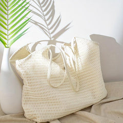 Minimalist Mesh Hobo Bag Large Capacity Shoulder Tote Bag