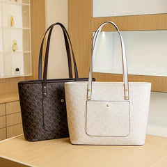Vintage Classic Print Tote Bag Large Capacity Top Handle Handbag