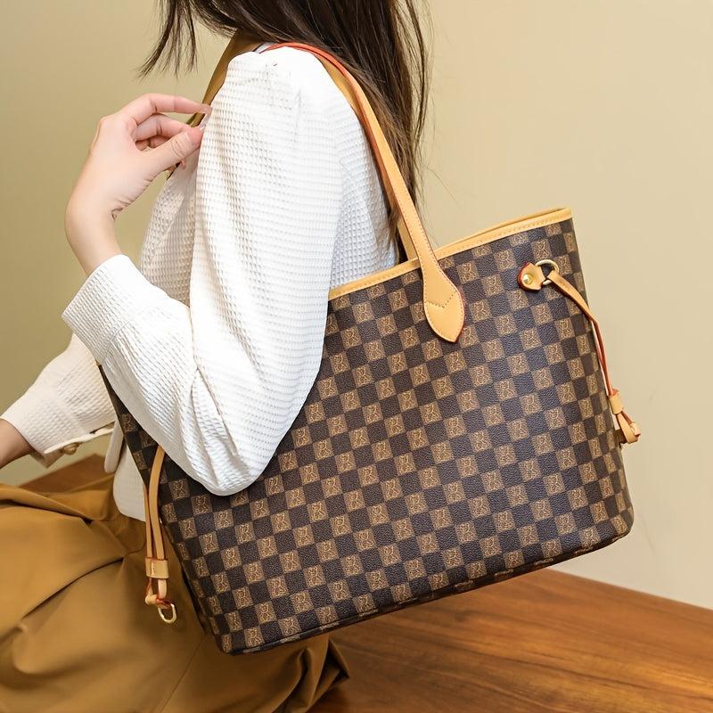 Vintage Pattern Tote Bag Large Capacity Shoulder Bag