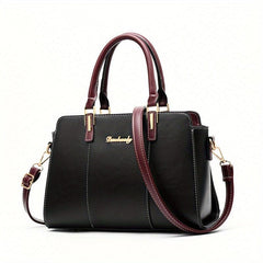 Letter Decor Crossbody Bag Contrast Satchel Purses