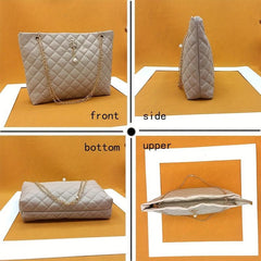 Quilted Tote Bag Large Capacity Crossbody Shoulder Handbag