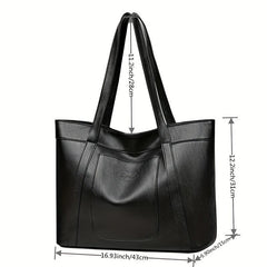 Large Capacity PU Leather Shoulder Tote Bag