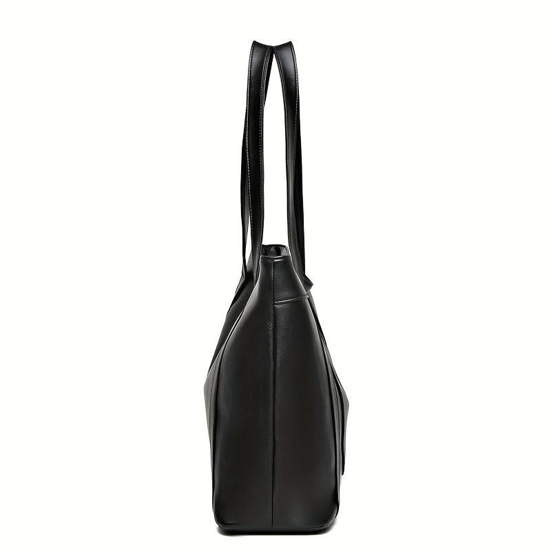 Large Capacity PU Leather Shoulder Tote Bag