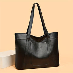 Large Capacity PU Leather Shoulder Tote Bag