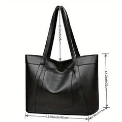 Large Capacity PU Leather Shoulder Tote Bag