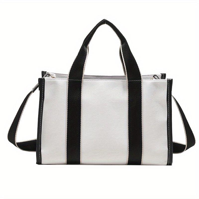 Large Capacity Crossbody Bag Canvas Zipper Messenger Shoulder Bag
