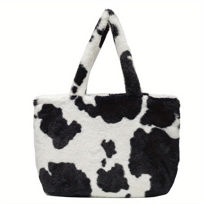Soft Plush Shoulder Bag All Match Storage Bag For Office & School